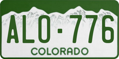 CO license plate ALO776
