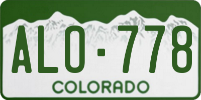 CO license plate ALO778