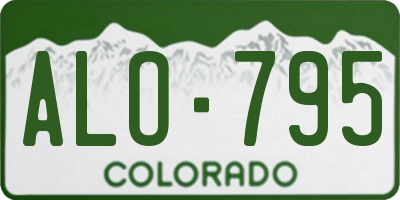 CO license plate ALO795