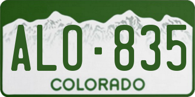 CO license plate ALO835
