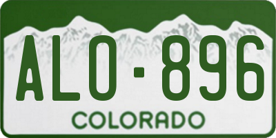 CO license plate ALO896