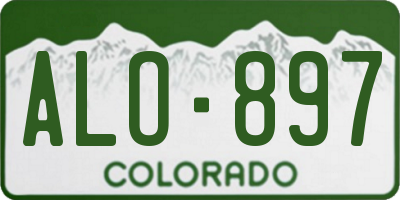 CO license plate ALO897