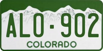 CO license plate ALO902