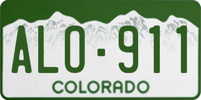 CO license plate ALO911