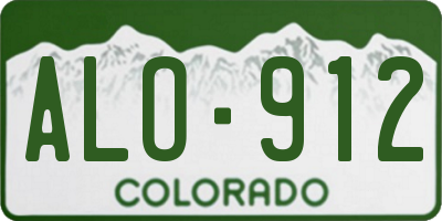CO license plate ALO912