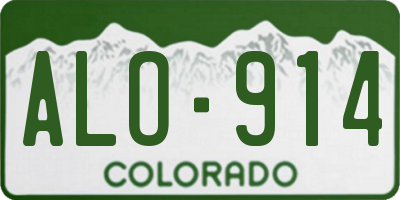 CO license plate ALO914