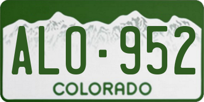 CO license plate ALO952