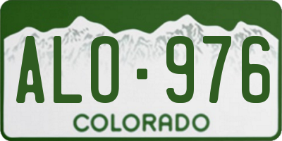 CO license plate ALO976