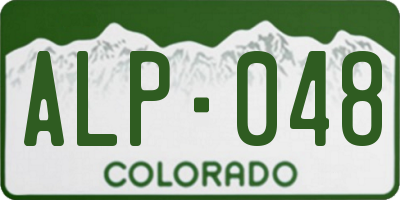 CO license plate ALP048