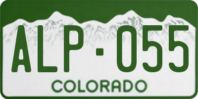 CO license plate ALP055