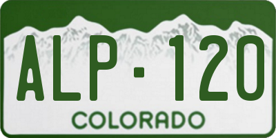 CO license plate ALP120