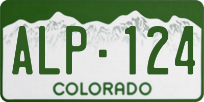 CO license plate ALP124