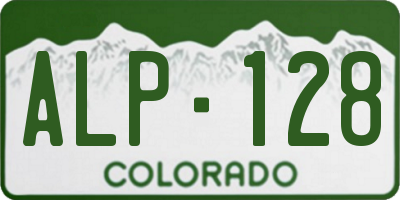 CO license plate ALP128