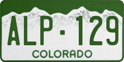 CO license plate ALP129