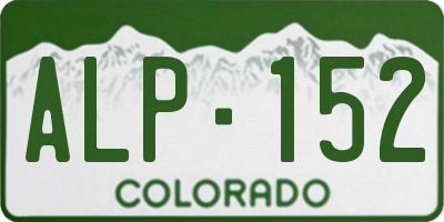 CO license plate ALP152