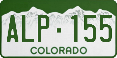 CO license plate ALP155