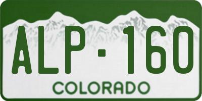 CO license plate ALP160