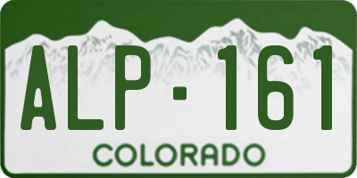 CO license plate ALP161