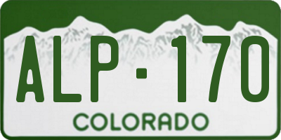 CO license plate ALP170