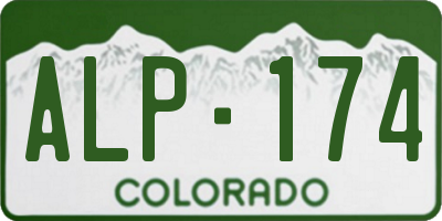CO license plate ALP174