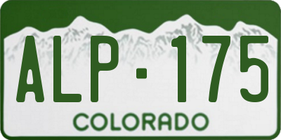 CO license plate ALP175
