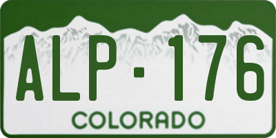 CO license plate ALP176