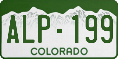 CO license plate ALP199