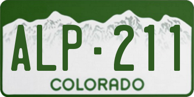 CO license plate ALP211