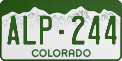 CO license plate ALP244
