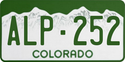CO license plate ALP252