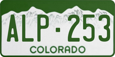 CO license plate ALP253