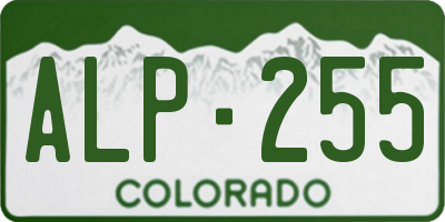 CO license plate ALP255