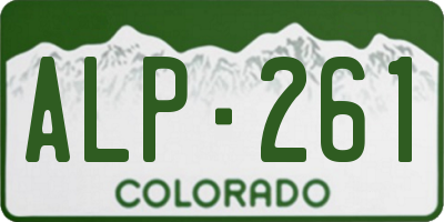 CO license plate ALP261
