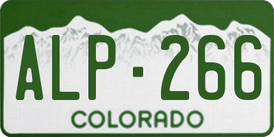 CO license plate ALP266