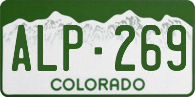 CO license plate ALP269