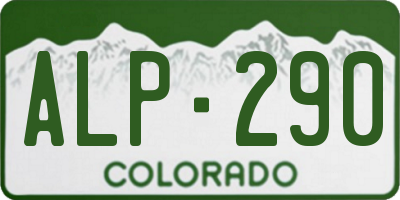 CO license plate ALP290