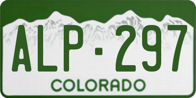 CO license plate ALP297
