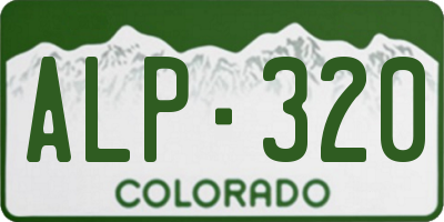CO license plate ALP320