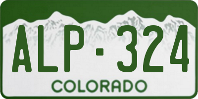 CO license plate ALP324