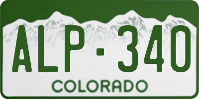 CO license plate ALP340