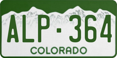 CO license plate ALP364
