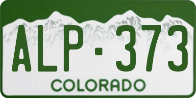CO license plate ALP373