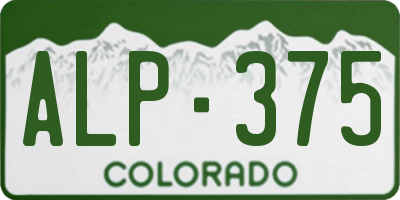 CO license plate ALP375