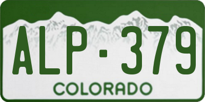 CO license plate ALP379