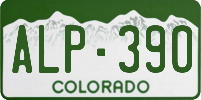 CO license plate ALP390