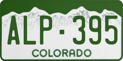CO license plate ALP395