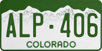 CO license plate ALP406