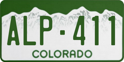 CO license plate ALP411