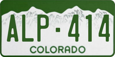 CO license plate ALP414