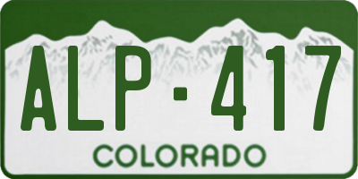 CO license plate ALP417